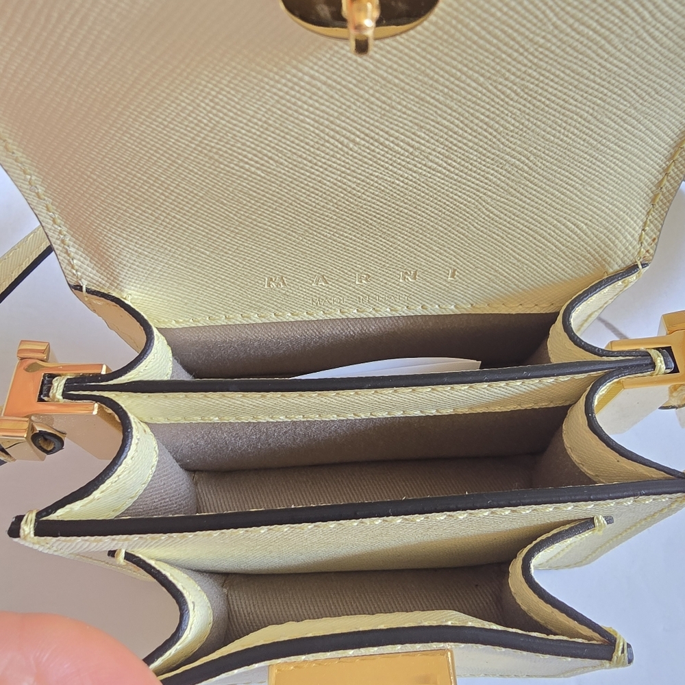MARNI Nano Trunk Crossbody Bag Light Yellow - Picture 5 of 10